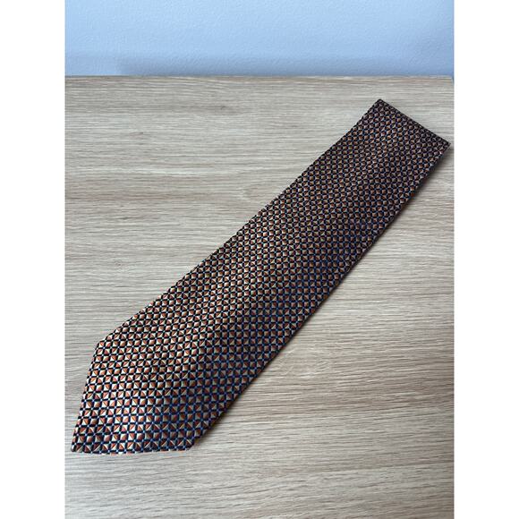 Nautica Multicolor Geometric Design 100% Silk Designer Tie - Picture 3 of 6